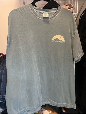 Nature Backs Comfort Colors Short Sleeve Tee in Moss with Mountain Logo